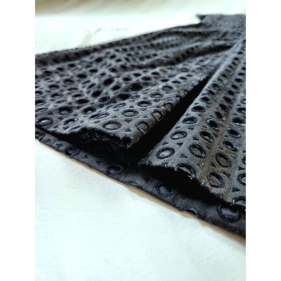 Vintage 1950s Wiggle Dress: Black Cotton Eyelet Lace, Women's S/M - Picture 10 of 11